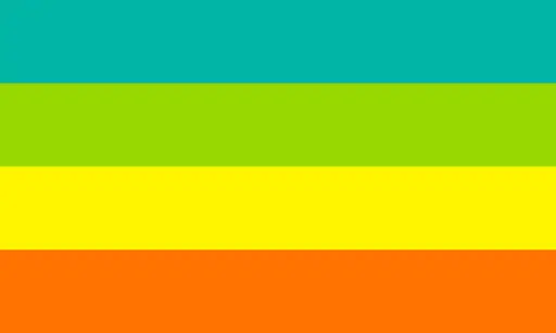 Four-stripe version of the Agender Genderless