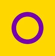 intersex flag representing people who have sex traits that don't align with