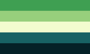 Flag of the Aromantic Spectrum credit: LGBTQIA+ wiki (originally on Tumblr)