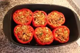 Simple foods like stuffed peppers can be improvised without following an exat recipe credit: wikimedia commons