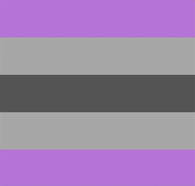 Alternative version of the greysexual flag
