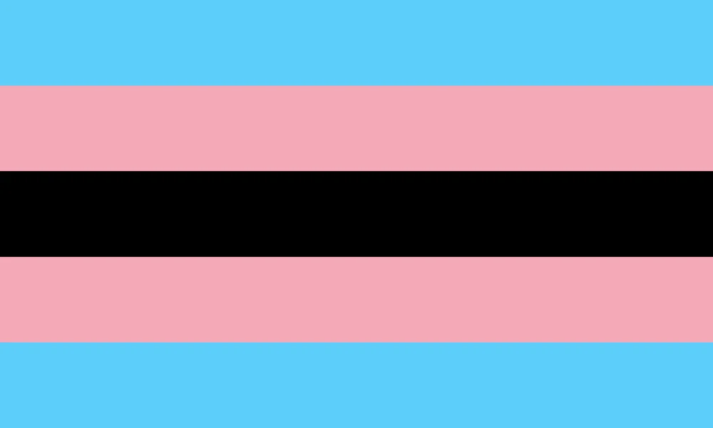 A black/POC trans flag