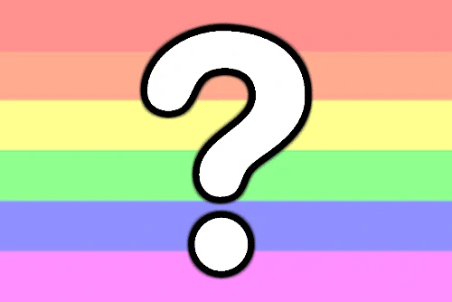 An alternate version of the questioning flag by Swock