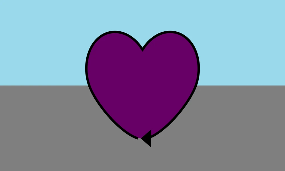 The flag with the purple symbol