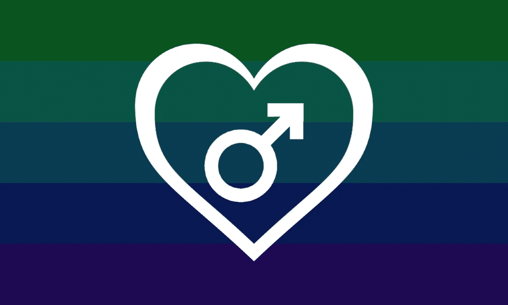 Alternate androsexual flag created by ThunderBrine