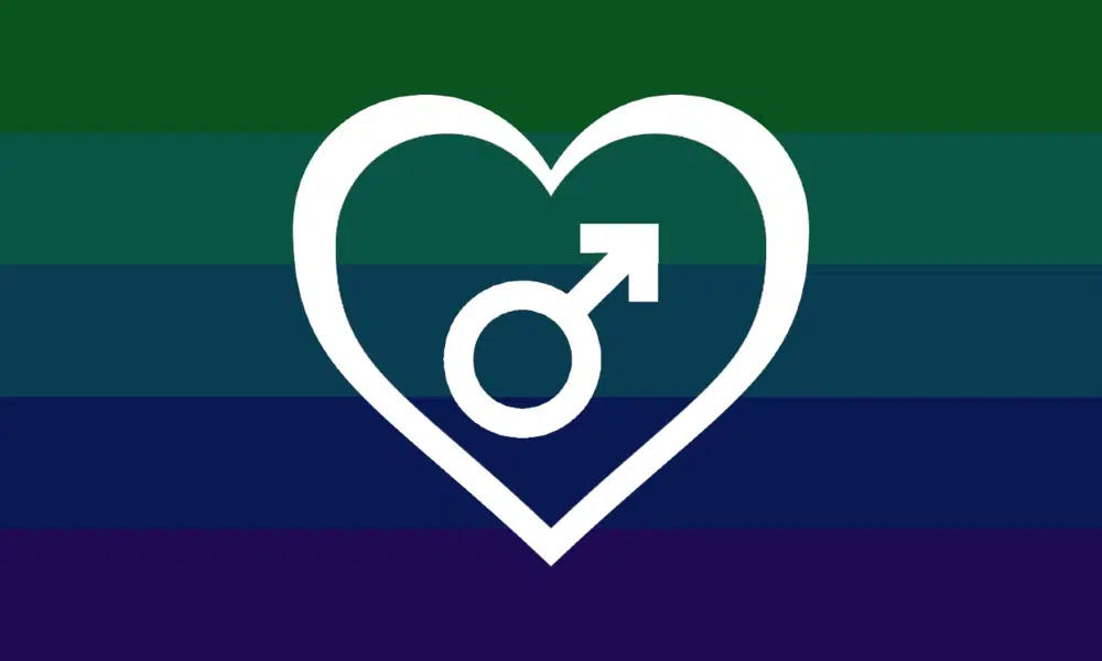 Alternate androsexual flag created by ThunderBrine