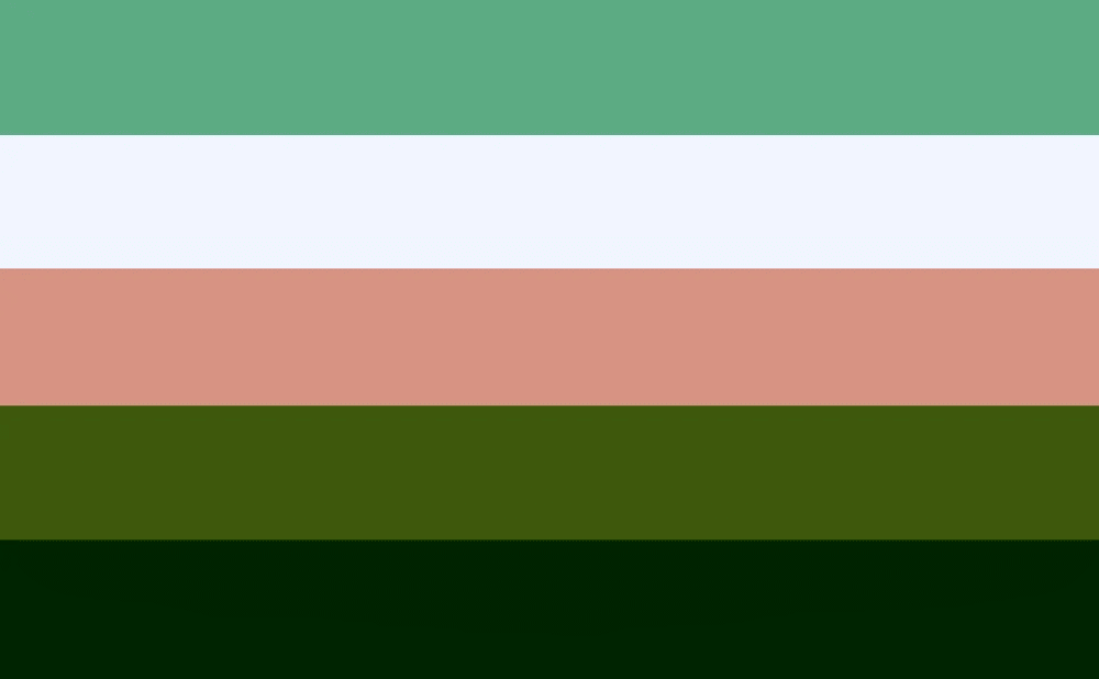 Non-men exclusively attracted to non-men flag