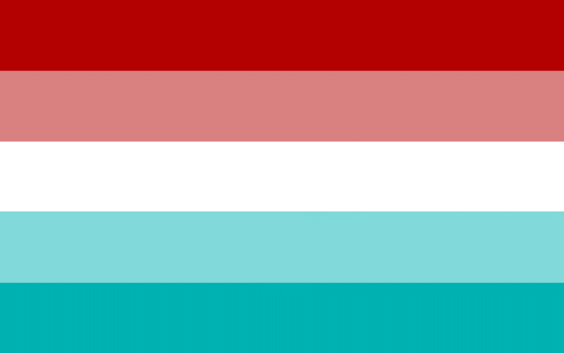Alternate stripe version of the mirrorpronomial flag