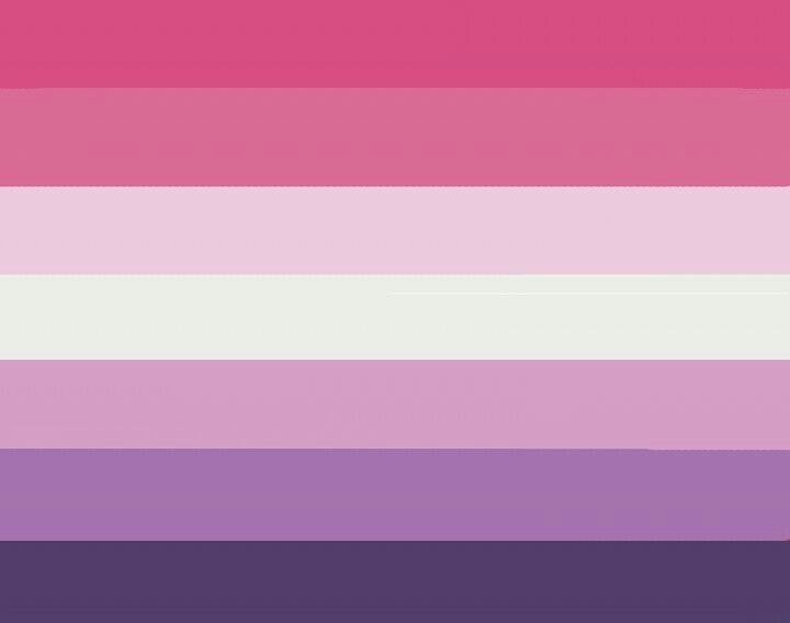 An alternate version of the genderfluid lesbian flag