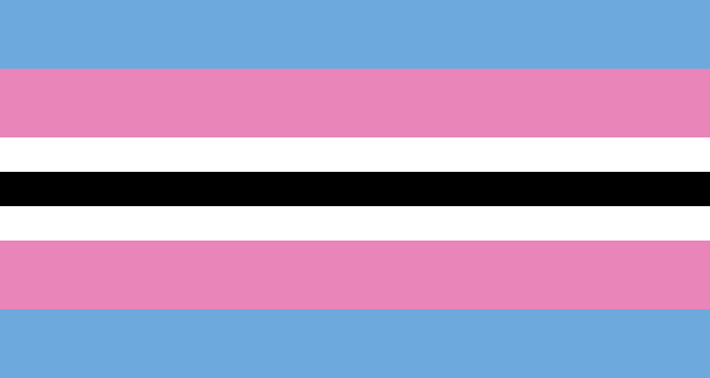 Alternated black/POC trans flag